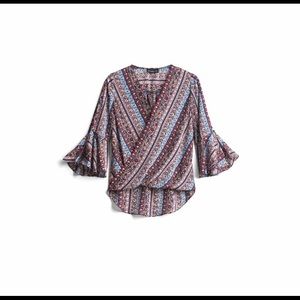 NWOT Fortune+Ivy bell sleeve blouse